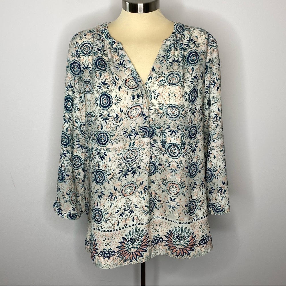 Maurices Floral Medallion Print Tunic Blouse